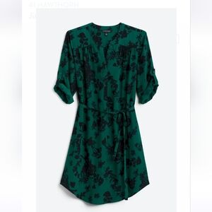 41 Hawthorn Dark Green Jimena Shirt Dress